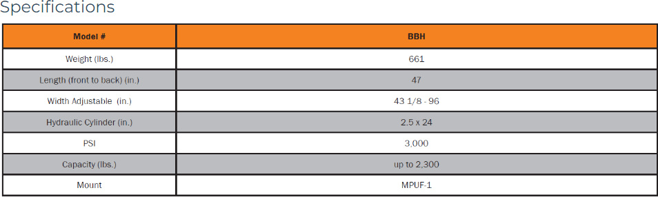Berlon UT BaleHandlerSpecs