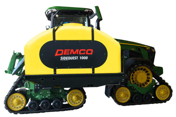 Demco | SideQuest | Model 1000 Gallon Tractor Mounted Fertilizer Tanks for John Deere® 8RX Track Tractors for sale at Red Power Team, Iowa