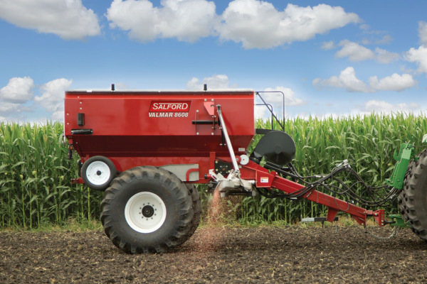 Salford Group | Valmar Air Booms | Model Valmar 8600 Pull-Type Fertilizer Spreader for sale at Red Power Team, Iowa